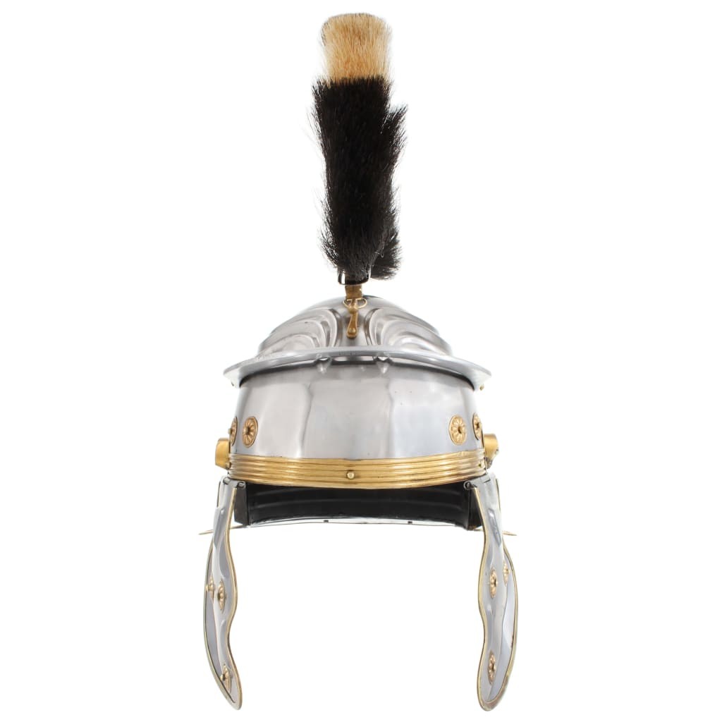 Roman Soldier Helmet Antique Replica LARP Silver Steel